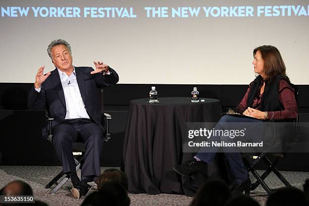 Director and actor Dustin Hoffman speaks to Susan Morrison following a preview screening of his new comedy "Quartet" as part of The New Yorker...