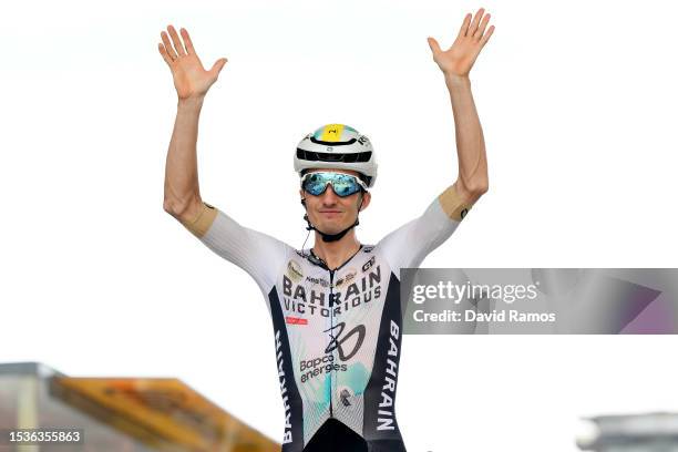 Pello Bilbao of Spain and Team Bahrain Victorious prior to the stage eleven of the 110th Tour de France 2023 a 179.8km from Clermont-Ferrand to...