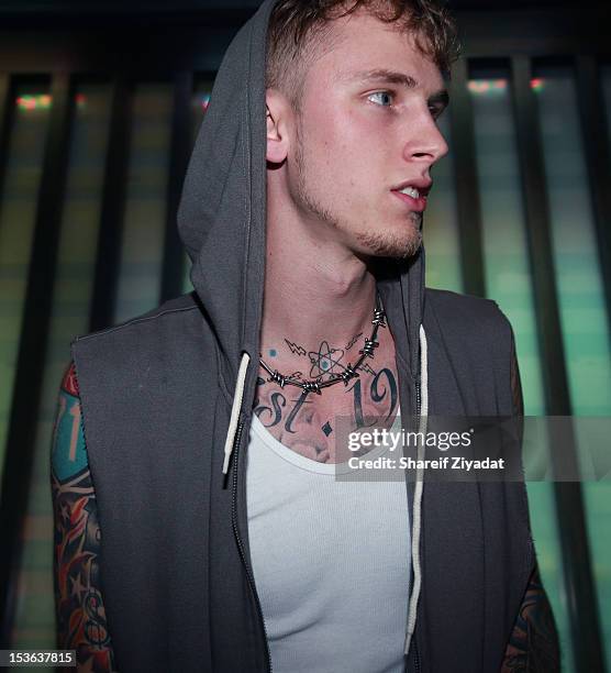 Attends the MGK album listening party at Slate on October 4, 2012 in New York City.