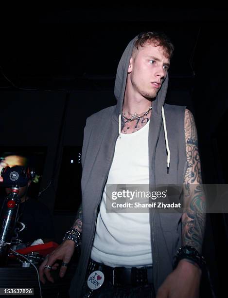 Attends the MGK album listening party at Slate on October 4, 2012 in New York City.