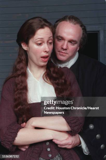 Teri Lamm as Judith Anderson and James Black as Anthony Anderson perform in the Alley Theatre's production 'The Devil's Disciple'. HOUCHRON CAPTION :...