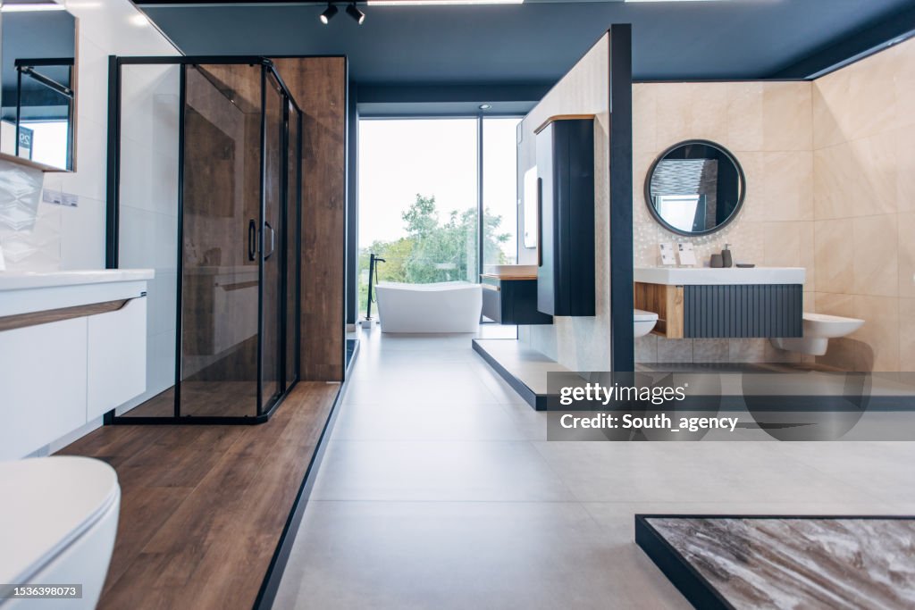 Ausstattung der Bäder im Showroom