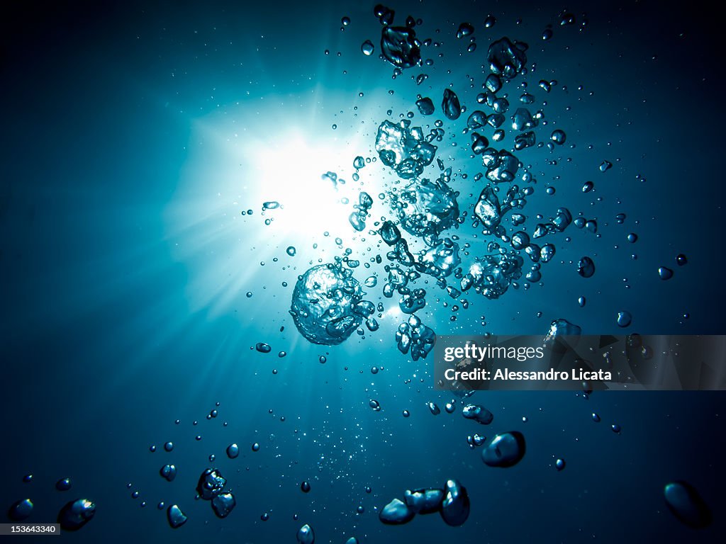 Sea with air water balloon