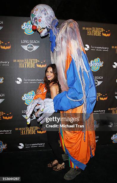 Azita Ghanizada arrives at the 4th Annual Los Angeles Haunted Hayride VIP premiere night held at Griffith Park on October 7, 2012 in Los Angeles,...