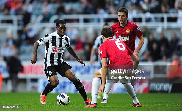 Newcastle United player Vurnon Anita in action during the Barclays Premier league game between Newcastle United and Manchester United at Sports...