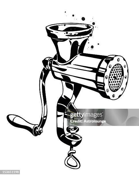 stockillustraties, clipart, cartoons en iconen met meat grinder - vleesmolen