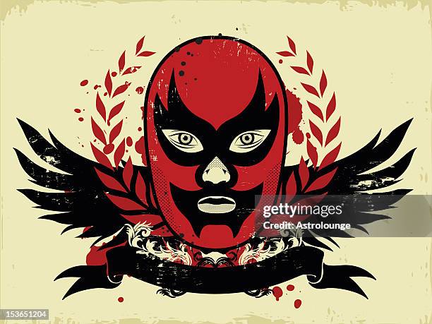 wrestler - boxing painting stock illustrations