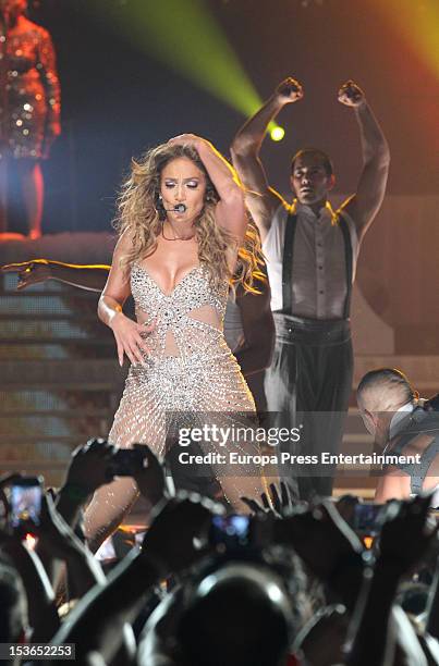 Jennifer Lopez performs at palacio de los Deportes on October 7, 2012 in Madrid, Spain.