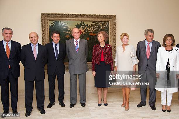 King Juan Carlos of Spain and Queen Sofia of Spain attend the Museum Thyssen Bornemisza 20th anniversary on October 8, 2012 in Madrid, Spain.