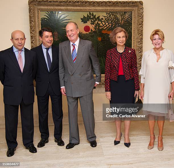 Spanish culture minister Jose Ignacio Wert, Madrid Regional President Ignacio Gonzalez, King Juan Carlos of Spain, Queen Sofia of Spain and Baroness...