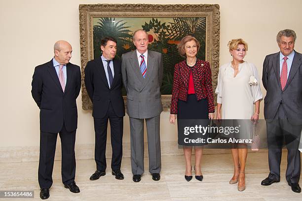 Spanish culture minister Jose Ignacio Wert, Madrid Regional President Ignacio Gonzalez, King Juan Carlos of Spain, Queen Sofia of Spain, Baroness...