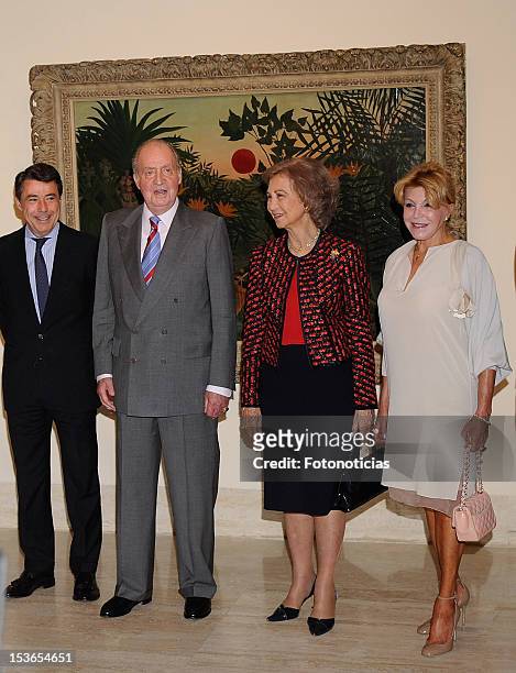 Ignacio Gonzalez, King Juan Carlos of Spain, Queen Sofia of Spain and Baroness Carmen Thyssen-Bornemisza attend Museum Thyssen Bornemisza 20th...