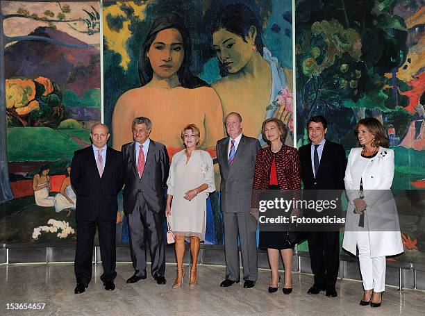 Jose Ignacio Wert, Jesus Posada, Baroness Carmen Thyssen-Bornemisza, King juan Carlos of Spain, Queen Sofia of Spain, Ignacio Gonzalez and Ana...