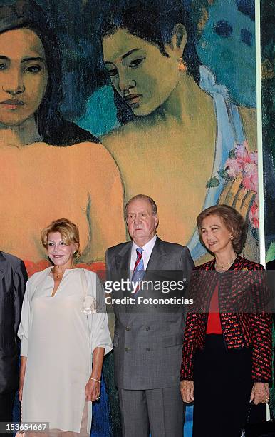 Baroness Carmen Thyssen-Bornemisza, King Juan Carlos of Spain and Queen Sofia of Spain attend Museum Thyssen Bornemisza 20th Anniversary at the...