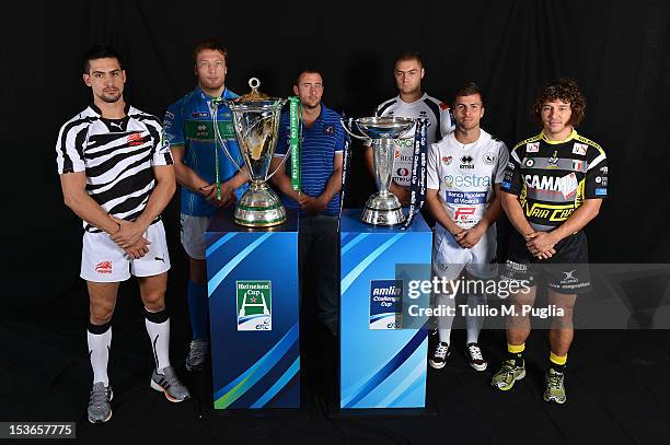 Roberto Quartaroli of Zebre, Antonio Pavarello of Benetton Treviso, Luke Mahoney of Vea Femi Rovigo, Andrea Ceccato of Marchiol Mogliano, Pino...