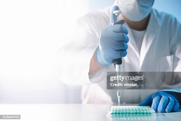 experiência de laboratório - pipeta imagens e fotografias de stock