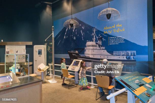 alaska islands and oceans visitor center - inside homer stock pictures, royalty-free photos & images