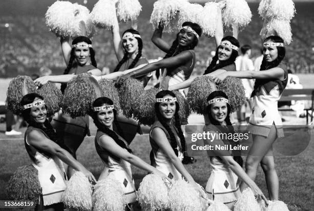 Washington Redskins cheerleaders The Redskinettes during preseason game vs Buffalo Bills at RFK Stadium. Washington, DC 8/28/1970 CREDIT: Neil Leifer