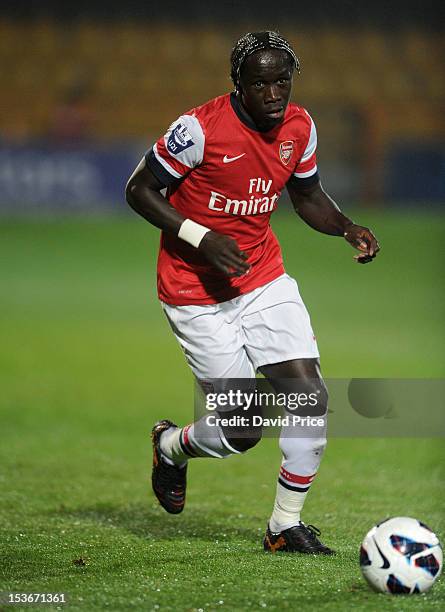 Bacary Sagna of Arsenal during the Barclays Premier U21 match between Arsenal U21 and Reading U21 at Underhill Stadium on October 8, 2012 in Barnet,...