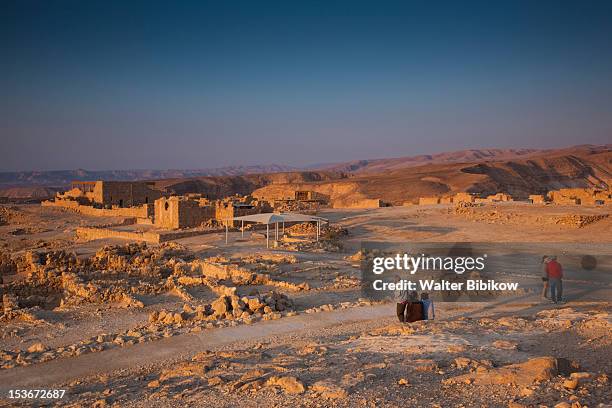 israel, dead sea, masada, masada plateau - masada stock pictures, royalty-free photos & images