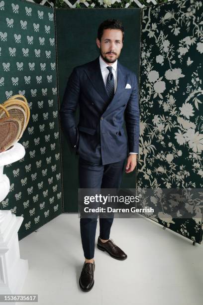 Jonah Hauer King wearing Ralph Lauren, attends the Ralph Lauren Suite during The Championships, Wimbledon at All England Lawn Tennis and Croquet Club...