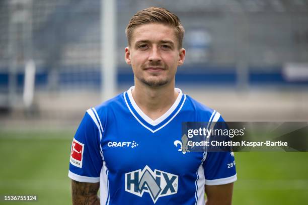 Marvin Mehlem of SV Darmstadt 98 poses during the team presentation at Merck - Stadion am Böllenfalltor on July 10, 2023 in Darmstadt, Germany.