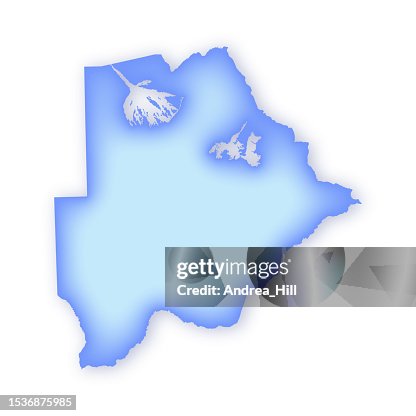 Botswana Soft Blue Vector Map Illustration Botswana Soft Blue Vector Map Illustration