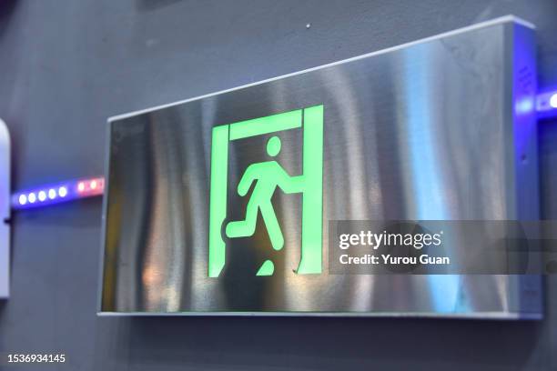 fire escape signs - health and safety icons stock pictures, royalty-free photos & images