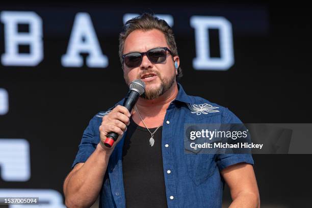 Mike Eli of the Eli Young Band performs during the Windy City Smokeout at the United Center on July 16, 2023 in Chicago, Illinois.