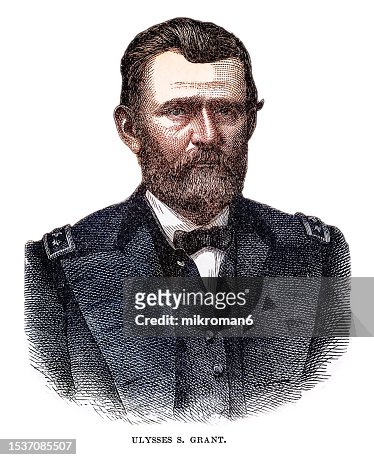 Portrait of Ulysses S. Grant, 18th president of the United States from 1869 to 1877
