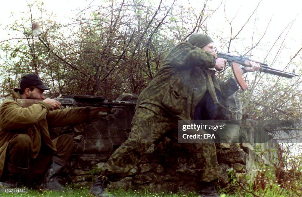 Defensible Position Two Abkhazian soldiers defend their position as Georgian National ...