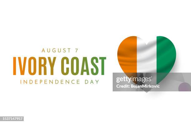 bildbanksillustrationer, clip art samt tecknat material och ikoner med ivory coast independence day,  august 7. vector - elfenbenskusten