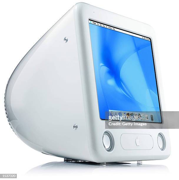 This undated photo shows Apple's new eMac, a desktop line designed specifically for education, featuring a 17-inch flat CRT and a 700 MHz PowerPC G4...