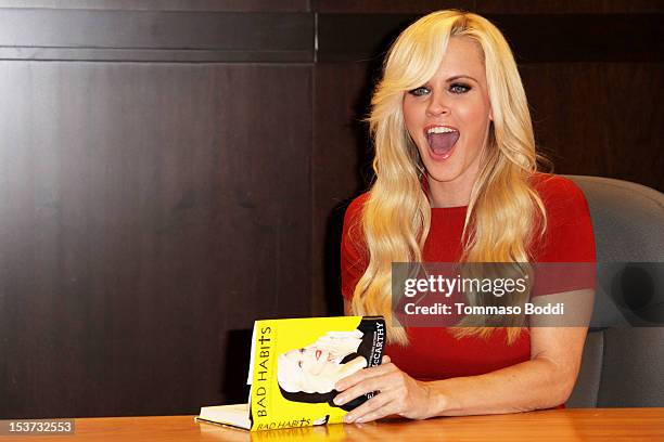 Jenny McCarthy signs copies of her new book "Bad Habits" at Barnes & Noble bookstore at The Grove on October 8, 2012 in Los Angeles, California.