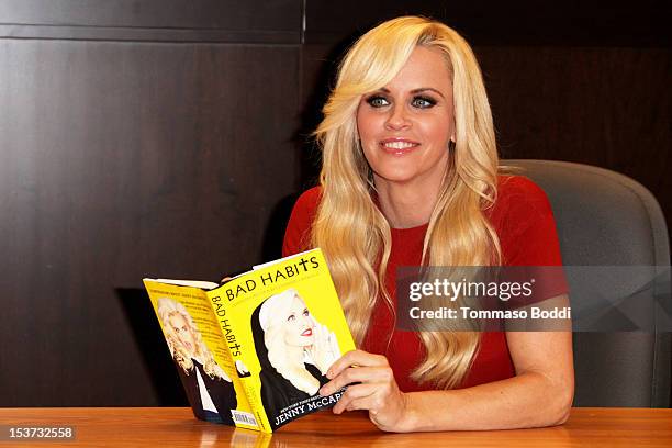 Jenny McCarthy signs copies of her new book "Bad Habits" at Barnes & Noble bookstore at The Grove on October 8, 2012 in Los Angeles, California.