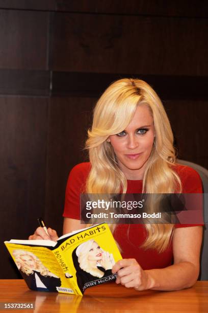 Jenny McCarthy signs copies of her new book "Bad Habits" at Barnes & Noble bookstore at The Grove on October 8, 2012 in Los Angeles, California.