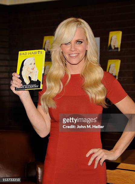 Actress Jenny McCarthy signs copies of her new book "Bad Habits: Confessions Of A Recovering Catholic" at Barnes & Noble Bookstore at The Grove on...
