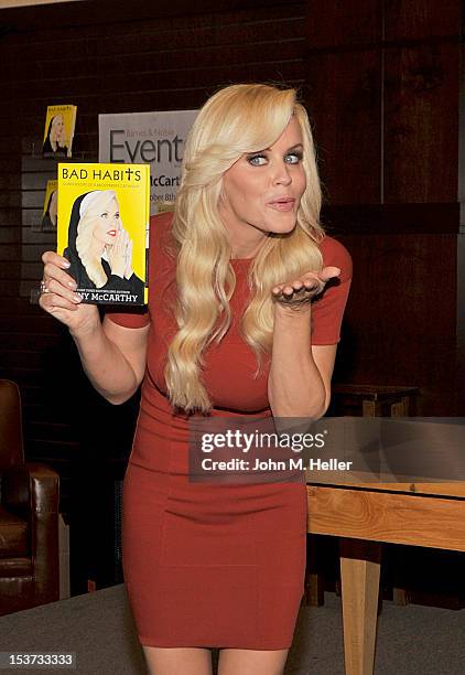 Actress Jenny McCarthy signs copies of her new book "Bad Habits: Confessions Of A Recovering Catholic" at Barnes & Noble Bookstore at The Grove on...