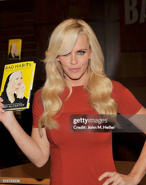 Actress Jenny McCarthy signs copies of her new book "Bad Habits: Confessions Of A Recovering Catholic" at Barnes & Noble Bookstore at The Grove on...