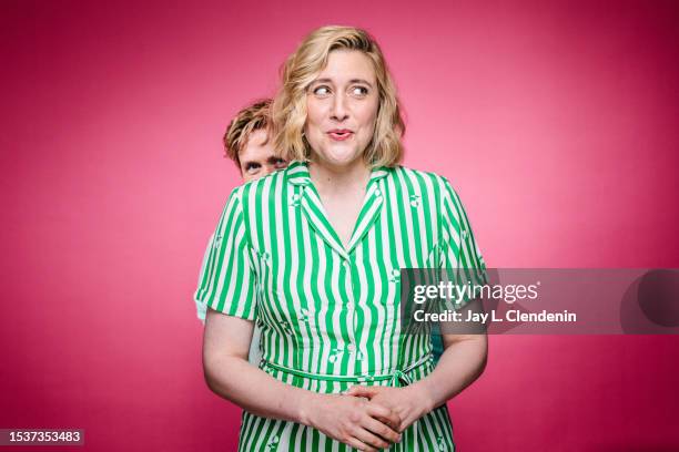 Actor Ryan Gosling and director Greta Gerwig are photographed for Los Angeles on June 26, 2023 in Los Angeles, California. PUBLISHED IMAGE. CREDIT...
