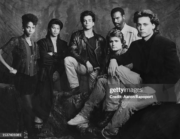 Johnny Depp and cast during filming of "21 Jump St" poses for a portrait in Los Angeles, California. ,