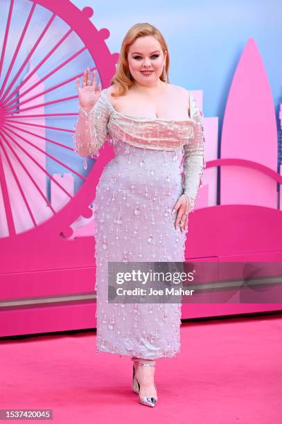 Nicole Coughlan attends the "Barbie" European Premiere at Cineworld Leicester Square on July 12, 2023 in London, England.