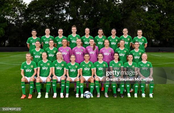 Brisbane , Australia - 17 July 2023; The Republic of Ireland squad at Meakin Park in Brisbane, Australia, ahead of the start of the FIFA Women's...