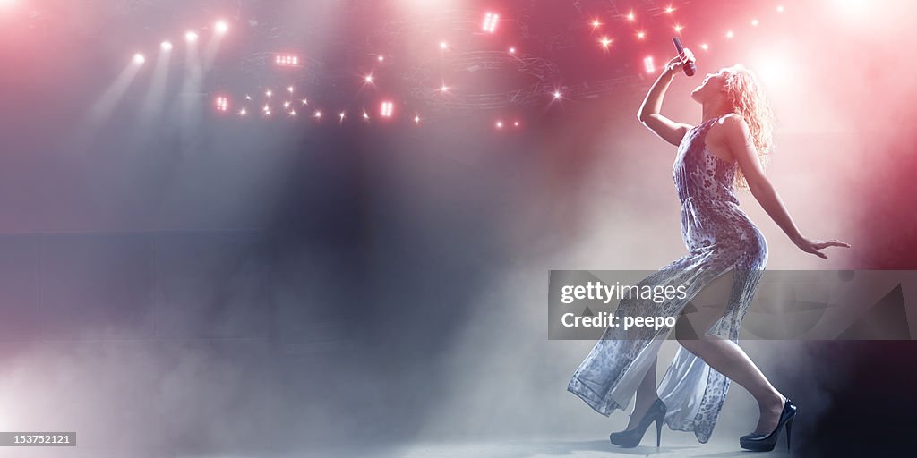 Chanteur de puissants Stage Performance