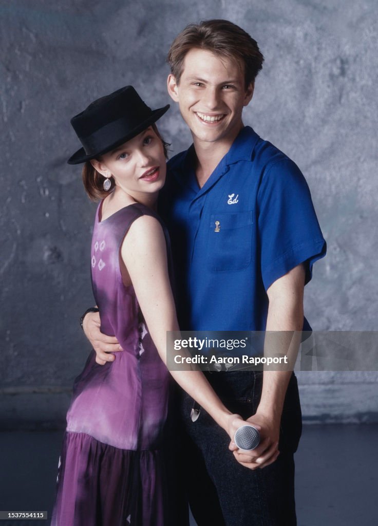 Sam Mathis Crysta Actors Christian Slater and Samantha Mathis pose for a portrait for ...