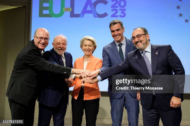 President of the Inter-American Development Bank Ilan Goldfajn, President of Brazil Luiz Inacio Lula da Silva, President of the European Commission...