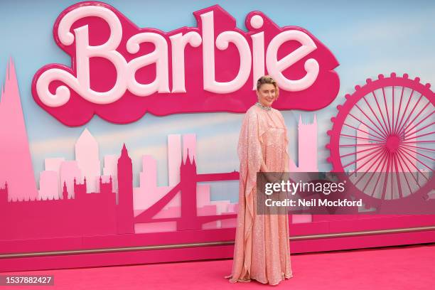 Greta Gerwig attends the "Barbie" European Premiere at Cineworld Leicester Square on July 12, 2023 in London, England.