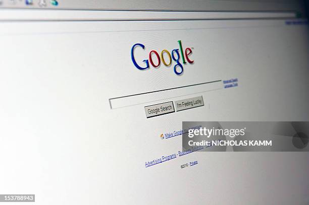 The Google search page appears on a computer screen in Washington on August 30, 2010. AFP PHOTO/Nicholas KAMM