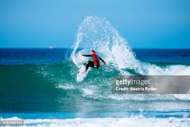 Molly Picklum of Australia surfs in Heat 1 of the Opening Round at the Corona Open J-Bay on July 17, 2023 at Jeffreys Bay, Eastern Cape, South Africa.