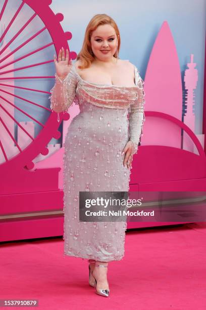 Nicola Coughlan attends the "Barbie" European Premiere at Cineworld Leicester Square on July 12, 2023 in London, England.